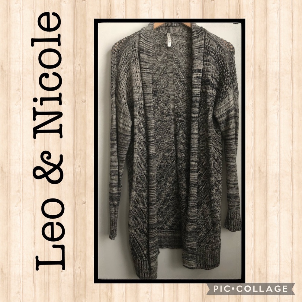 Leo & Nicole Open Front Duster Cardigan ❤️
